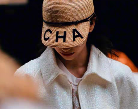 包邮小香风麦杆棒球帽CHA刺绣马术鸭舌帽时...