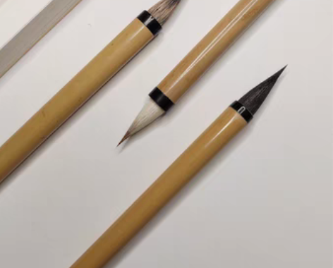 包邮【鸡距三国】黑尖紫毫石獾小楷毛笔兔兼毫...