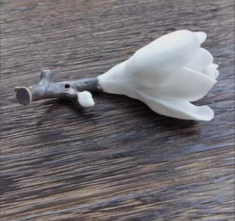 包邮玉兰花梅花陶瓷毛笔架笔搁茶宠插香高颜值...