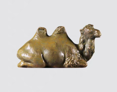 转卖铜臻创意纯铜镇纸镇尺毛笔笔搁笔架骆驼中...