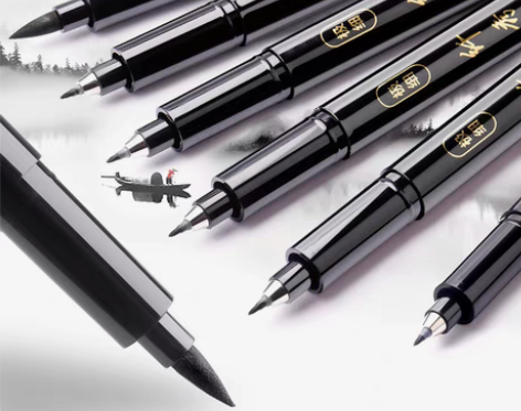 包邮全新Deli得力软毛笔  秀丽笔软笔小...