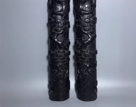 包邮实木松树镇尺，雕工精湛大气，宝贝细节如...