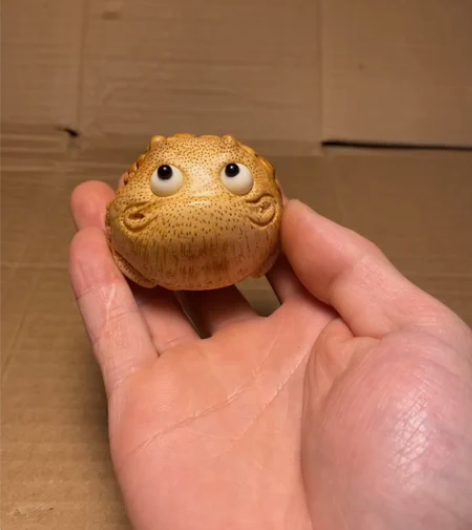 包邮高工纯手工竹根雕金蟾，难得之作，看好的...