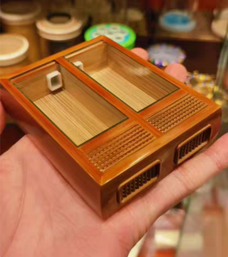 包邮海派陈湘大师经典款几十年老竹鸣虫盒竹蛉...