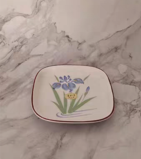 日本回流瓷器兰花盘子 点心碟 全新全品宝仙...