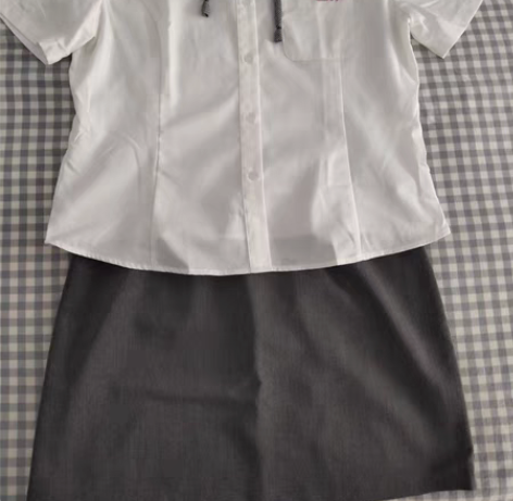 包邮【仅下裙】韩式制服韩国校服包臀裙灰色，...