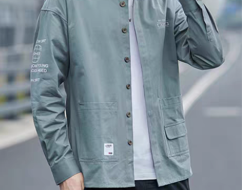 转卖恒源祥纯棉工装衬衫男士春秋季长袖衬衣潮...