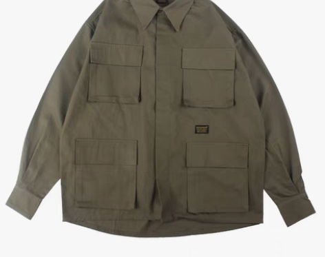 转卖废克赛文 军事日系工装男女情侣夹克衬衫...