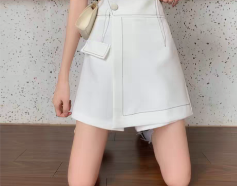 转卖白色不规则半身裙女2020夏季新款韩版...