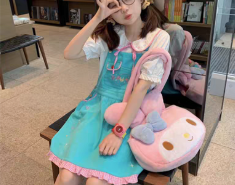 转卖泡泡巴士popbus原创小星星刺绣蓝绿...