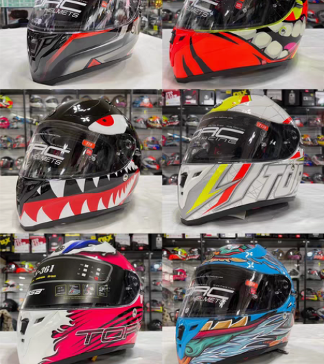 包邮美国TORC男赛跑车双镜片头盔全覆式加...