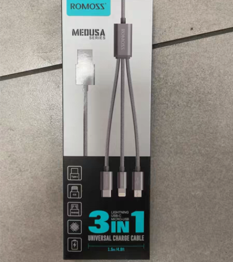 罗马仕三合一数据线 感兴趣的话点“我想要”...