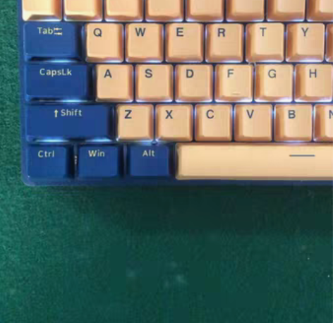 包邮雷柏V500PRO机械键盘黄蓝双拼色青...