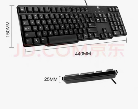 全新，罗技（Logitech）K100 键...