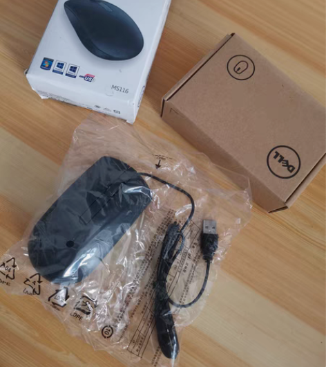 包邮有2个Dell/戴尔有线电脑鼠标usb...