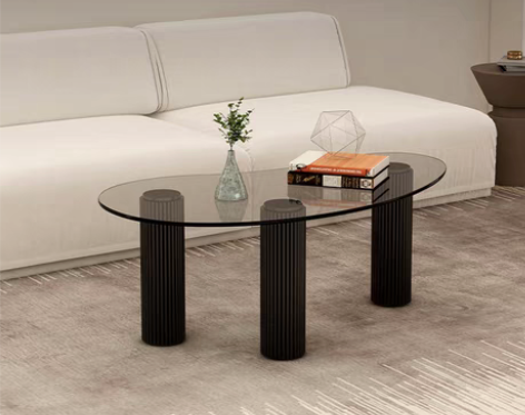 转卖钢化玻璃茶桌客厅简约ins风网红岩板茶...