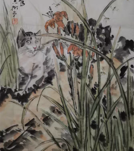 包邮中国画写意花鸟,此为本人课堂示范之作,...