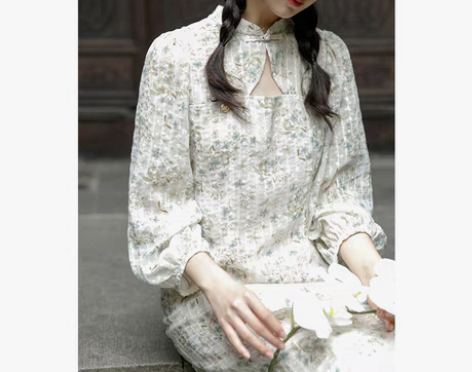 转卖茉莉和扶苏原创国风《花信风》古典小立领...