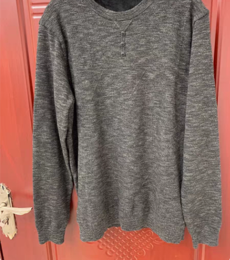 男加绒加绒加厚圆领针织衫打底衫外穿上衣,均...