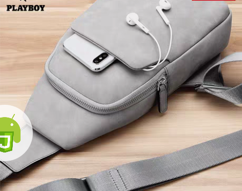 转卖花花公子男士胸包2018新款休闲男包单...