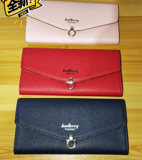 包邮女士时尚钱包～全新 材质：pu  浅粉...