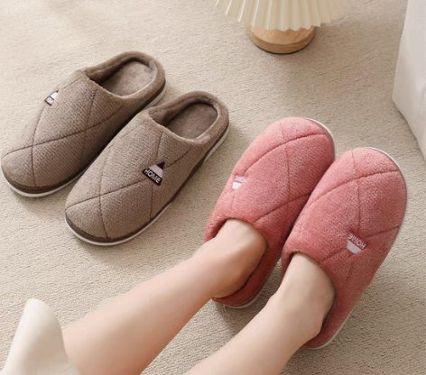 包邮秋冬季棉拖鞋男女居家防滑厚底毛拖鞋 【...