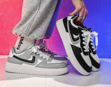 鞋子男款高颜值校园低帮板鞋男韩版潮流运动男...