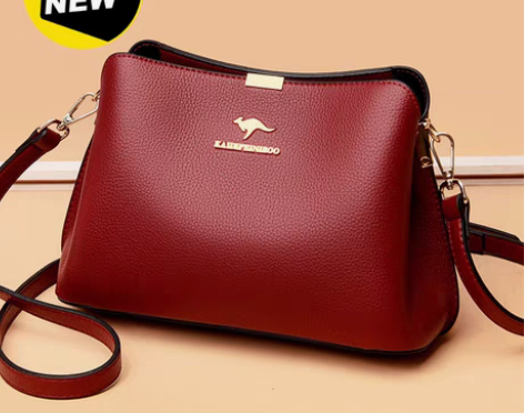 包邮袋鼠牛皮正品真皮女包高级感2021夏季...