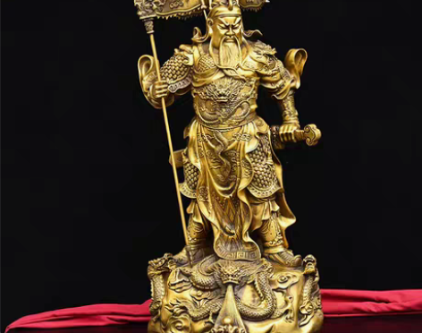 包邮铜关公关二爷摆件纯铜武财神佛像客厅供奉...