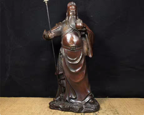 纯铜武财神关二爷供奉客厅店铺武圣关公招财摆...