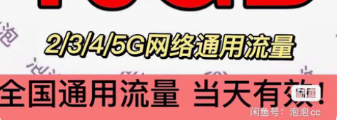 包邮 陕西移动流量 10GB,日包(24小...
