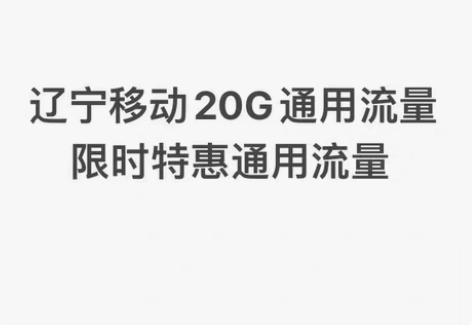 辽宁移动20G3天通用流量，没有合约，不扣...