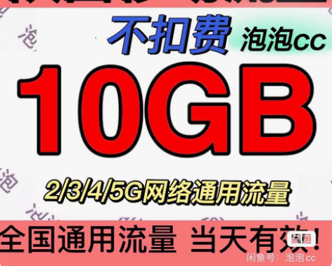 包邮 陕西移动流量 10GB,日包(24小...