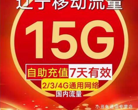 包邮闲置辽宁移动流量 15GB+3元话废 ...