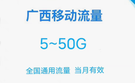 广西移动50g流量 加量包    5～50...