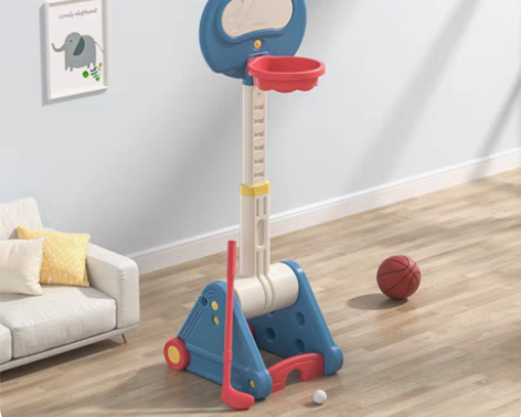 包邮全新正品曼龙篮球架男女宝宝投篮球可升降...