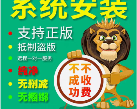 包邮远程维修电脑、在线重装系统纯净版、重装...