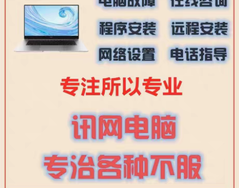 专业处理电脑故障，程序安装，网络配置，在线...