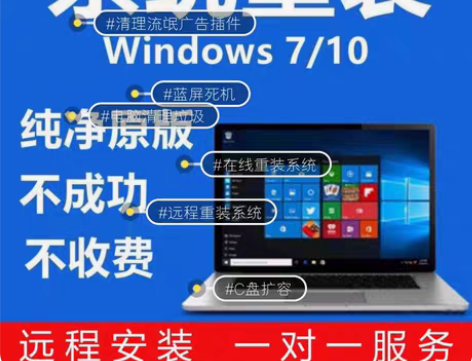 在线远程重装系统安装电脑维修网络问题蓝屏死...