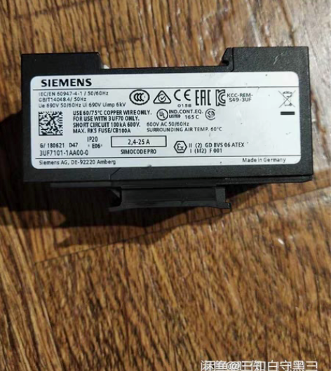 SIEMENS/西门子电流检定模块 3UF...