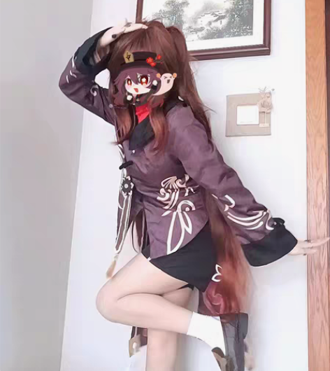 胡桃cos戳瞳出s码 衣服配饰大全套＋穿戴...