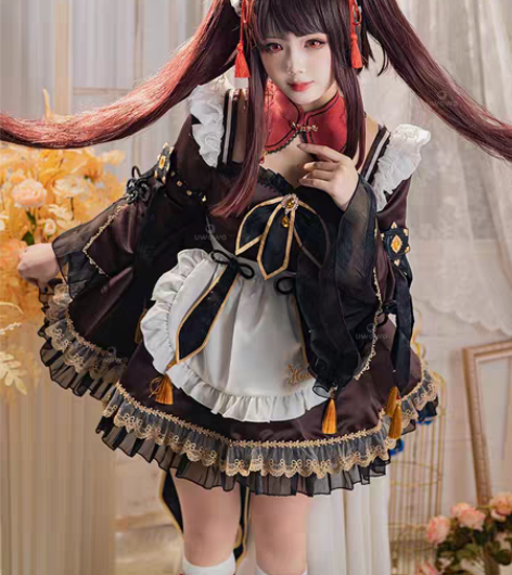 （60三天出租)原神胡桃同人女仆cospl...