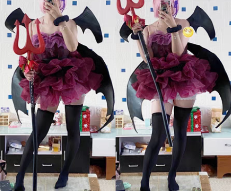 包邮uwowo雷姆天使cos拉姆恶魔cos...