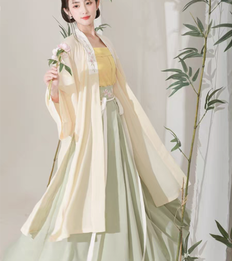 东月棠清风笺多色款宋制汉服三件套夏季中国风...