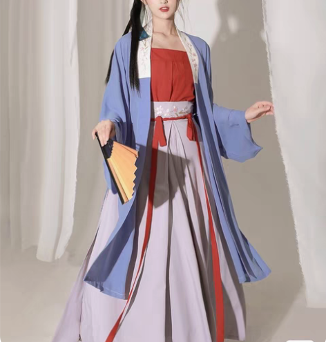 包邮东月棠清风笺多色款宋制汉服三件套夏季日...