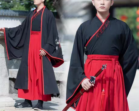 六件标价直接拍！赴秋辞原创汉服白云黑土晋制...