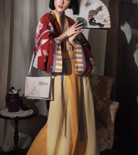 包邮徐娇织羽集【打翻废纸篓 】汉服女晋制秋...