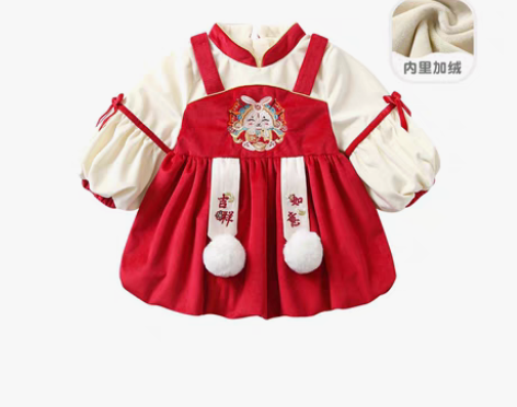 转卖【双12价】女童连衣裙秋冬儿童公主裙周...