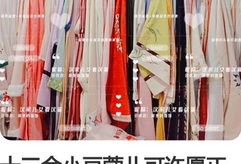 十三余小豆蔻儿可许愿正版大牌汉服福袋 【福...