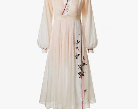 转卖十三余小豆蔻儿[墨蝶]国风绣花素雅渐变...